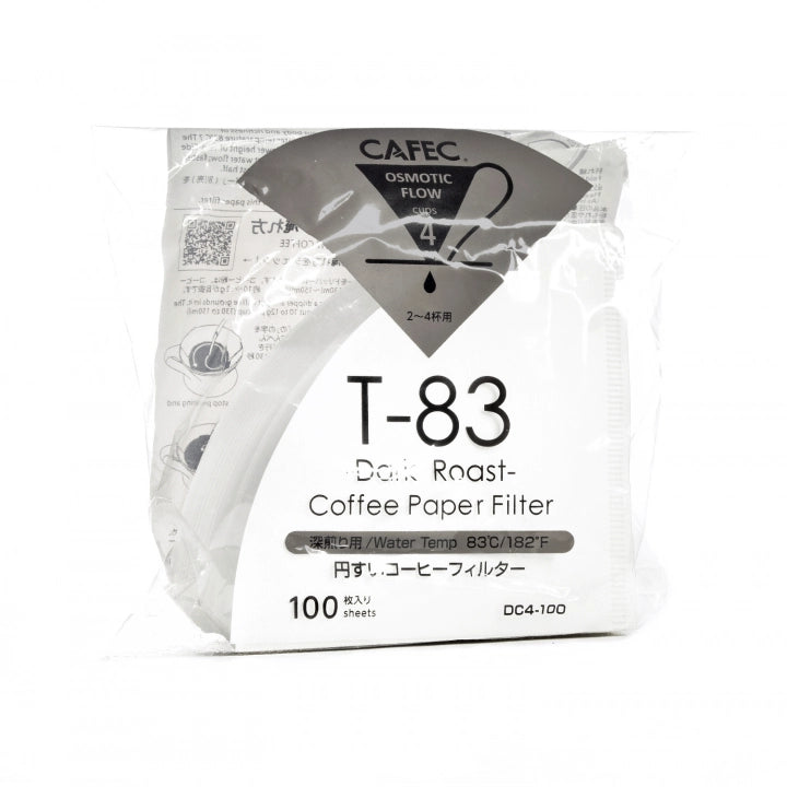Cafec T-83 Dark cup 4 - filtry do stożkowych dripów (100 szt.)