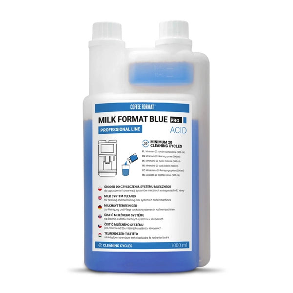 Coffee Format MILK FORMAT BLUE PRO - płyn czyszczący do systemu spieniania mleka (1 l)