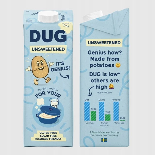 DUG Unsweetened 1l - bezcukrowe napój roślinny z ziemniaków